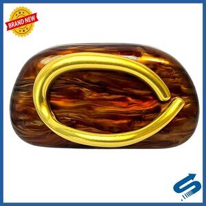 Acrylic Clutch Purse with Metal Chain Evening Bag for Wedding Prom